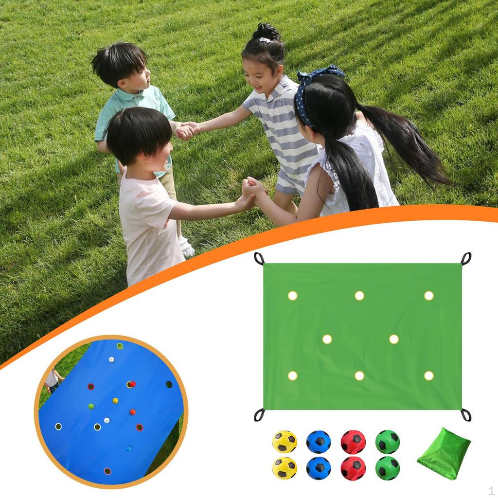 Hole Tarp Exercise Activities Coordination Interactive Outdoor with Ball Team Building Game for Park