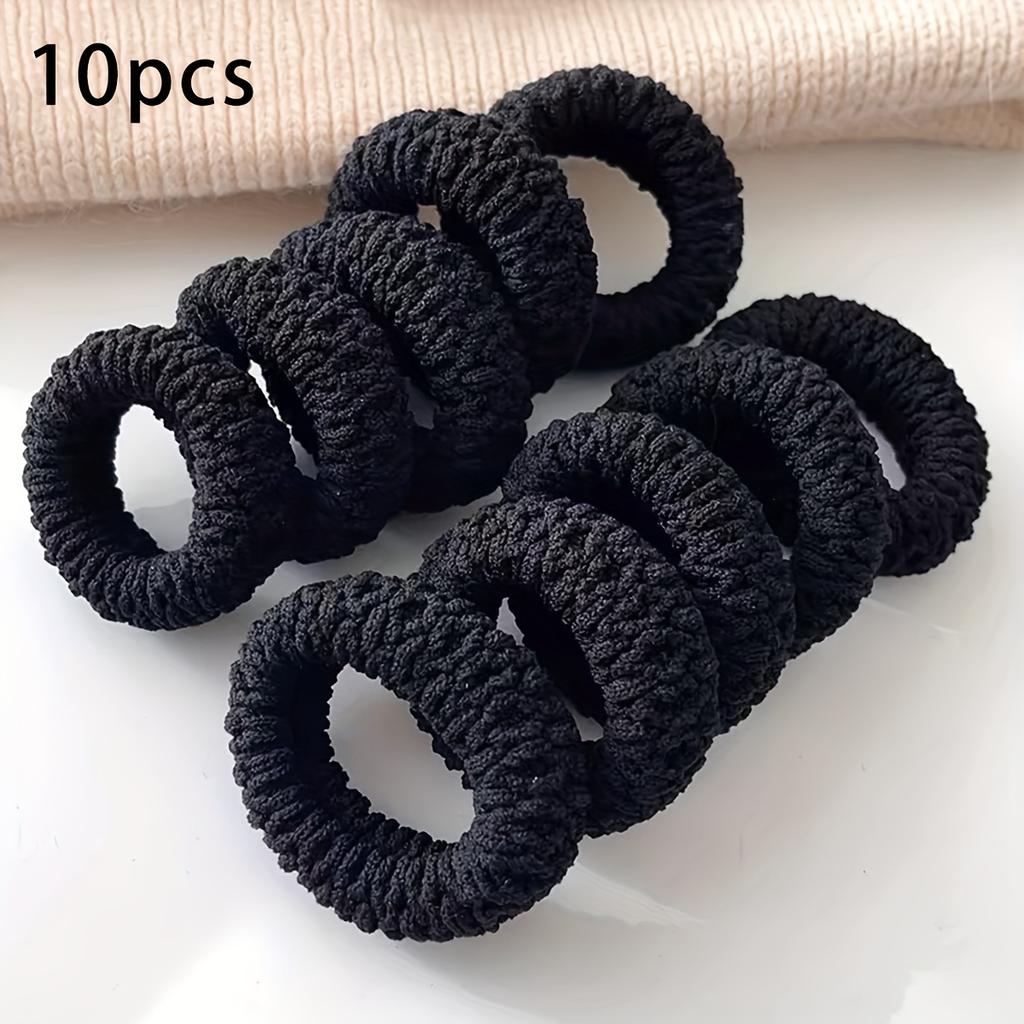 10pcs of Upgraded Wide And Thick Hair Ties, Fashionable for Ponytails And Buns, Made of Durable Elastic That Won'T Dama