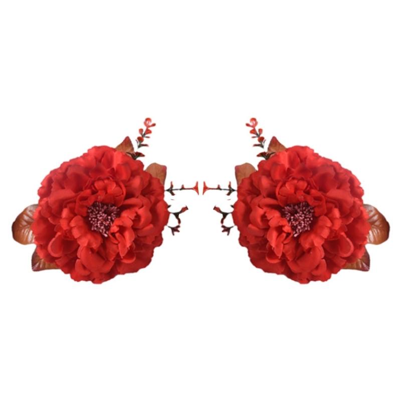 Cloth Flower Curtain Tie Backs Rose Curtain Tieback Clip Decorative Rope Holdbacks Window Buckle for Window Decoration