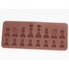 Chess Piece Resin Molds, Brown Silicone Multiple Cavity Molds for Chocolate Treats, Jellies Forms, Resin Craft Piece and Handmade Soap, 8.58 x 3.46 in