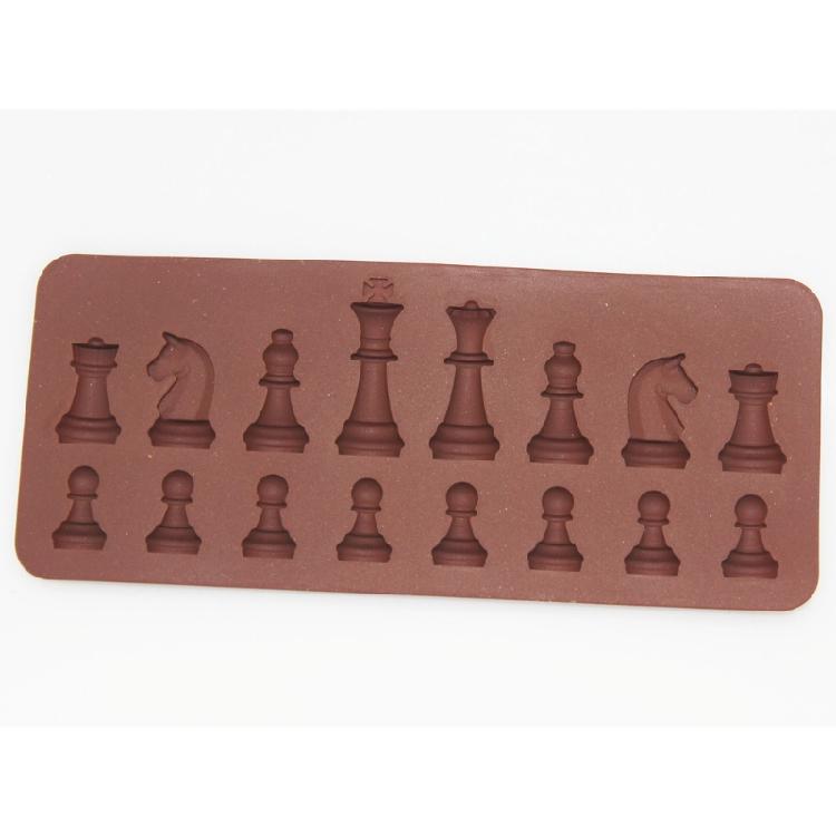 Chess Piece Resin Molds, Brown Silicone Multiple Cavity Molds for Chocolate Treats, Jellies Forms, Resin Craft Piece and Handmade Soap, 8.58 x 3.46 in