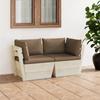 Day and Night - Day and Night 2-seater Garden Pallet Sofa with Fir Wood Cushions