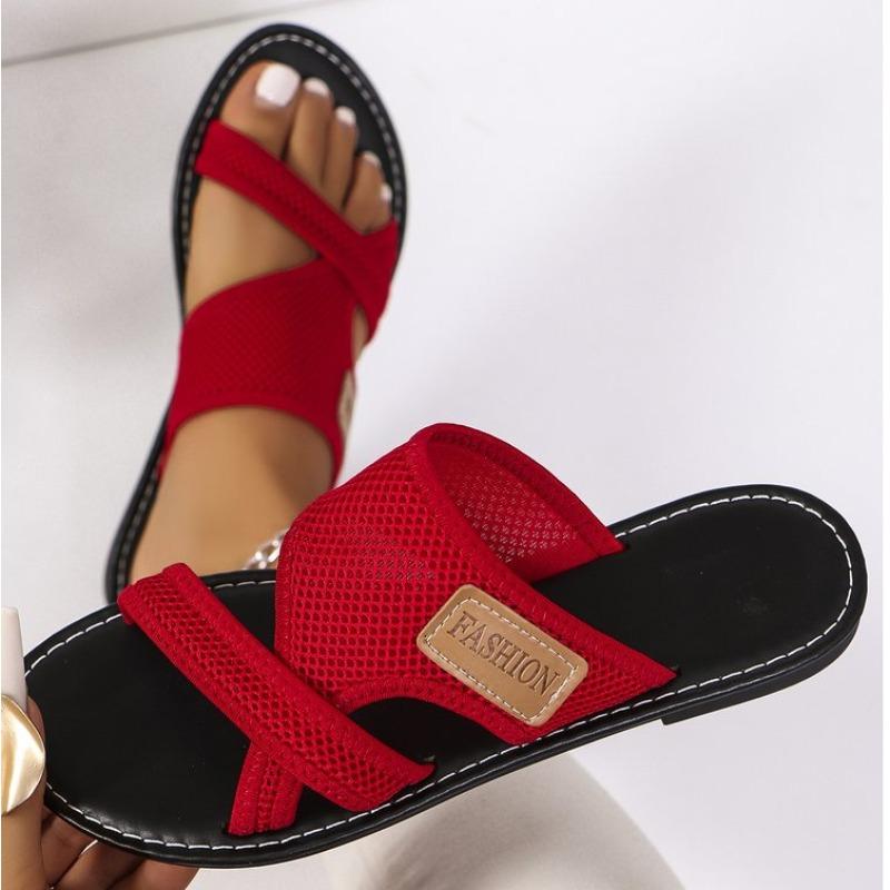 Women's Flats Slippers Summer New Letter Designer Open Toe Outdoor Leisure Beach Comfortable Slip-On Women's Luxury Sandals