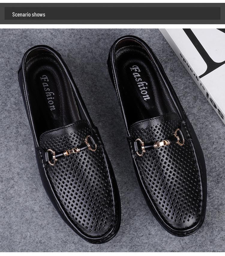 Herren weiße echte Leder Sommer Loafer - Atmungsaktiv & Bequem Freizeitschuhe.