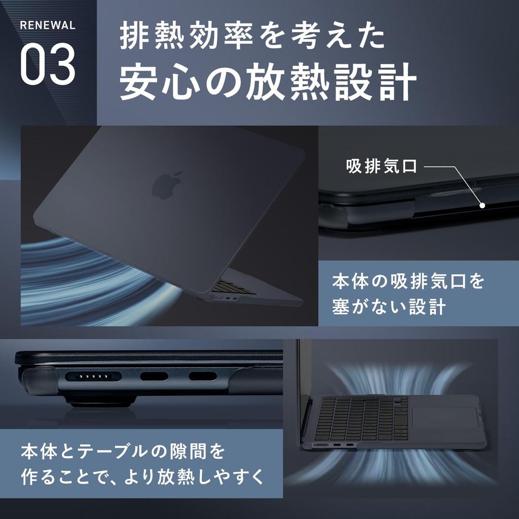 Midnight 2026 M5 Compatible [Maintains Texture, Protects Against Scratches] MacBook Air 13.6-inch Cover Clear Matte Case M5 / M4 / M3 / M2 2025 2024 2