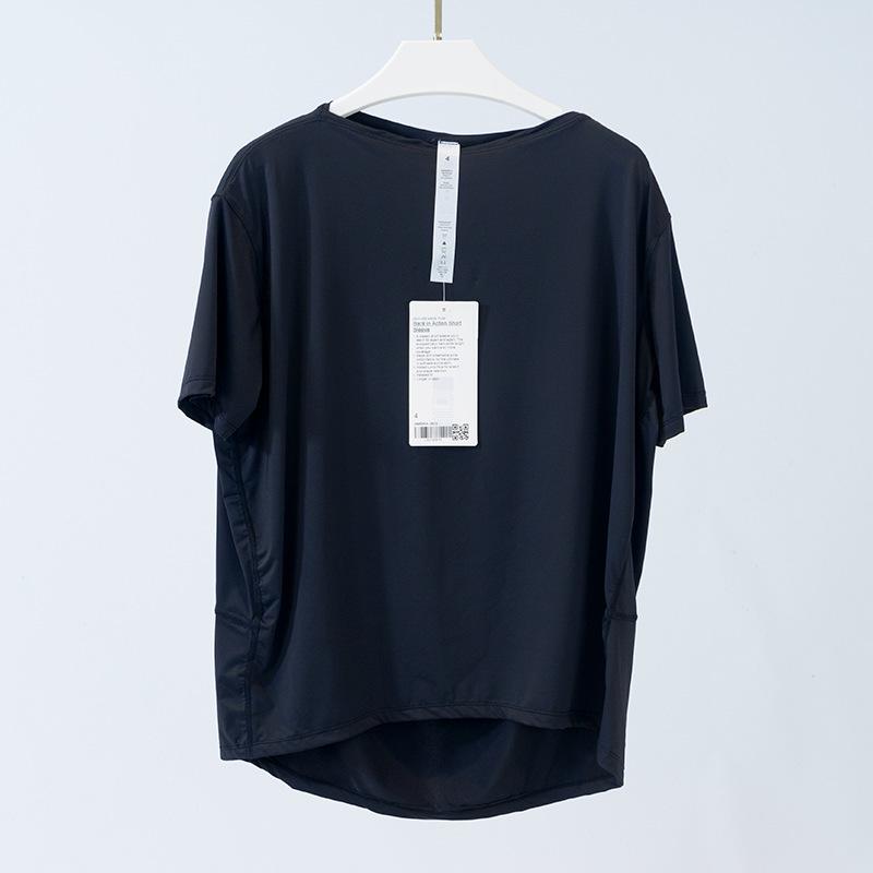 

Женский летний ледяной нейлоновый топ для йоги - Защита от солнца, Дышащий, Высокая эластичность, Свободный крой, Удобный короткий рукав для фитнеса Size 10 for 130-145 pounds