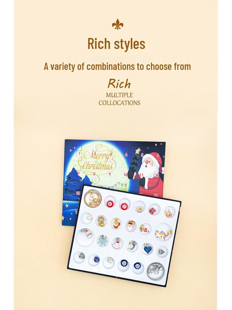 24-Day Reindeer Christmas Surprise Bracelet Set for Kids