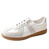 Abs Classic Lace-up Flat Bottom Casual Women's Splicing Retro Versatile Sports Little White Shoes Women