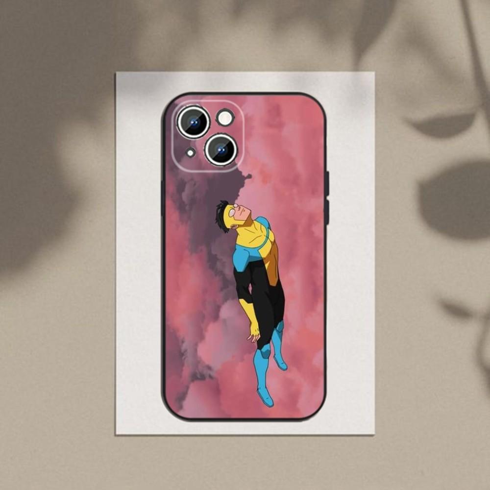 I-Invincible-Cartoon  Phone Case Phone Case For Apple iPhone 15,14,13,12,11,XS,XR,X,8,7,Pro,Max,Plus,mini Silicone Black Cover