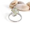 925 Sterling Silver Silk Ribbon Design Ring Natural Green Peridot Gemstones Jewelry for Women Wedding and Banquet Gift