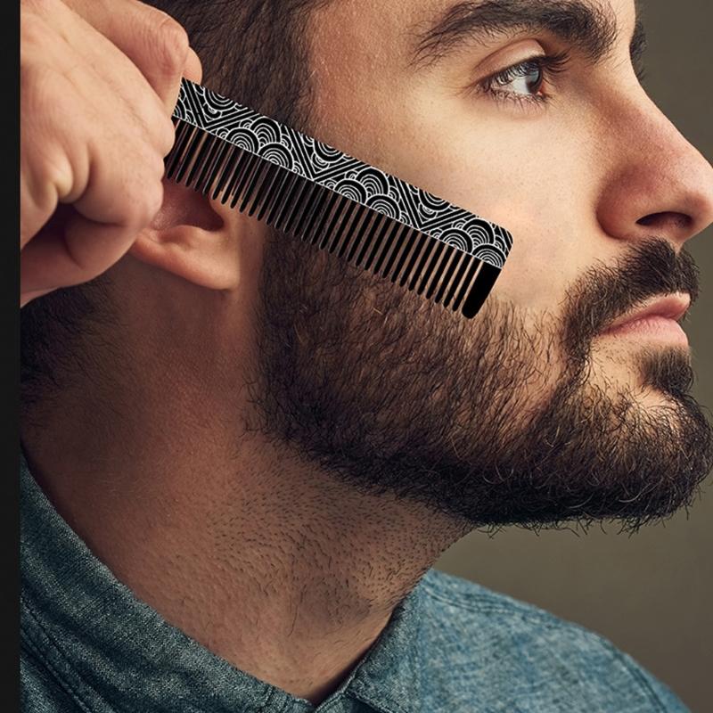 Practical Stainless Steel Men’s Hair Beard Comb For Travel Compact Grooming Tool Professional Hairdressing Combs