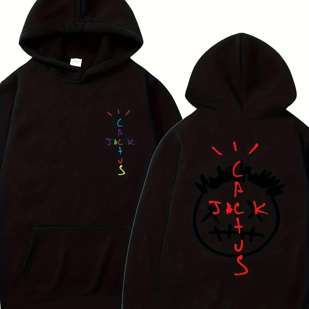 2026 Fashion Rapper Cactus Jack Print Hoodie Sweatshirt Men's Hip-hop Long Sleeved Sweatshirt Hoodie