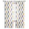 Geometric Stripes Yellow Tulle Curtains Living Room Kitchen Chiffon Curtain Bedroom Balcony Sheer Curtain Fashion Home Decor