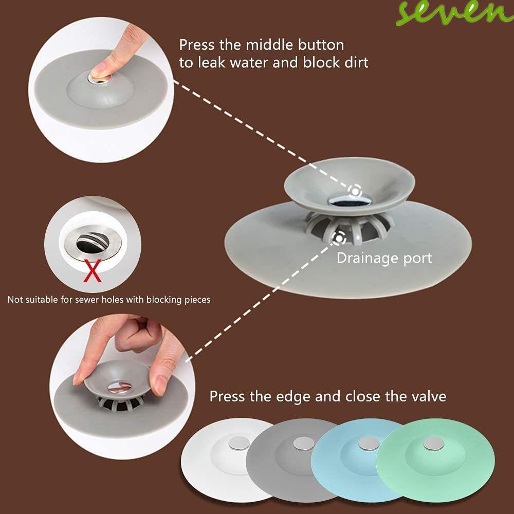 Bathroom Deodorizing and Anti Clogging Circular Floor Drain Silicone Sink Cover