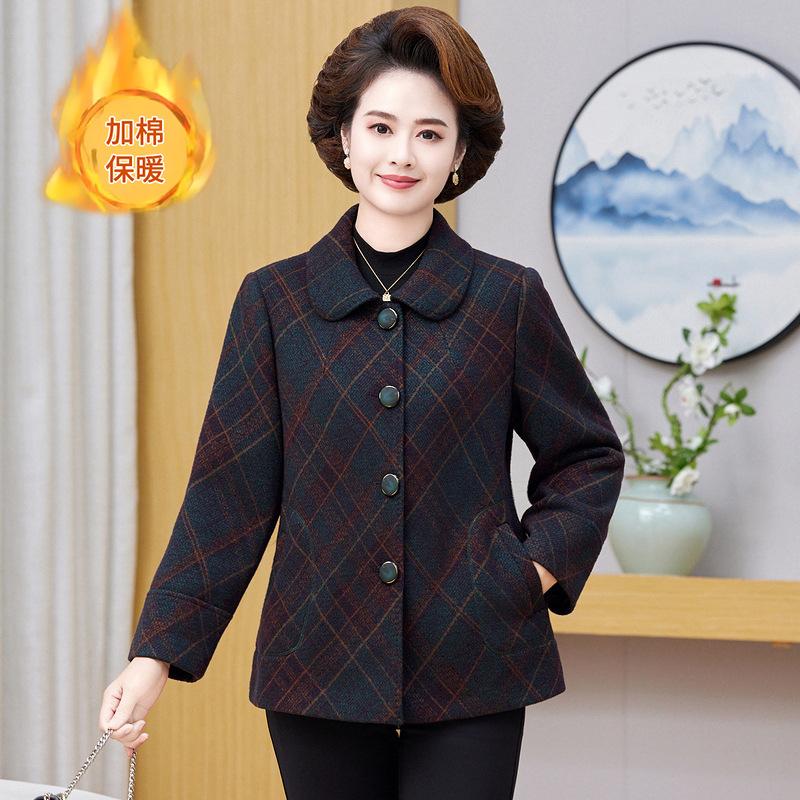 Autumn and Winter Cotton Woolen Coat New Year-old 0 Women's Clothing Winter Short Woolen Top