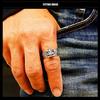 R0772 Silver God of Ganesha Arabesque One Size Fits All [Brand Name 2PIECES] Men's Ring, Learning, Design, Zoey,