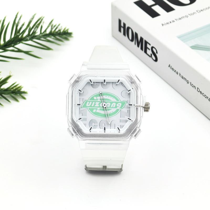 

Minimalist Quartz Wristwatch For Students With Digital Display And Plastic Band Perfect For Casual Wear белый