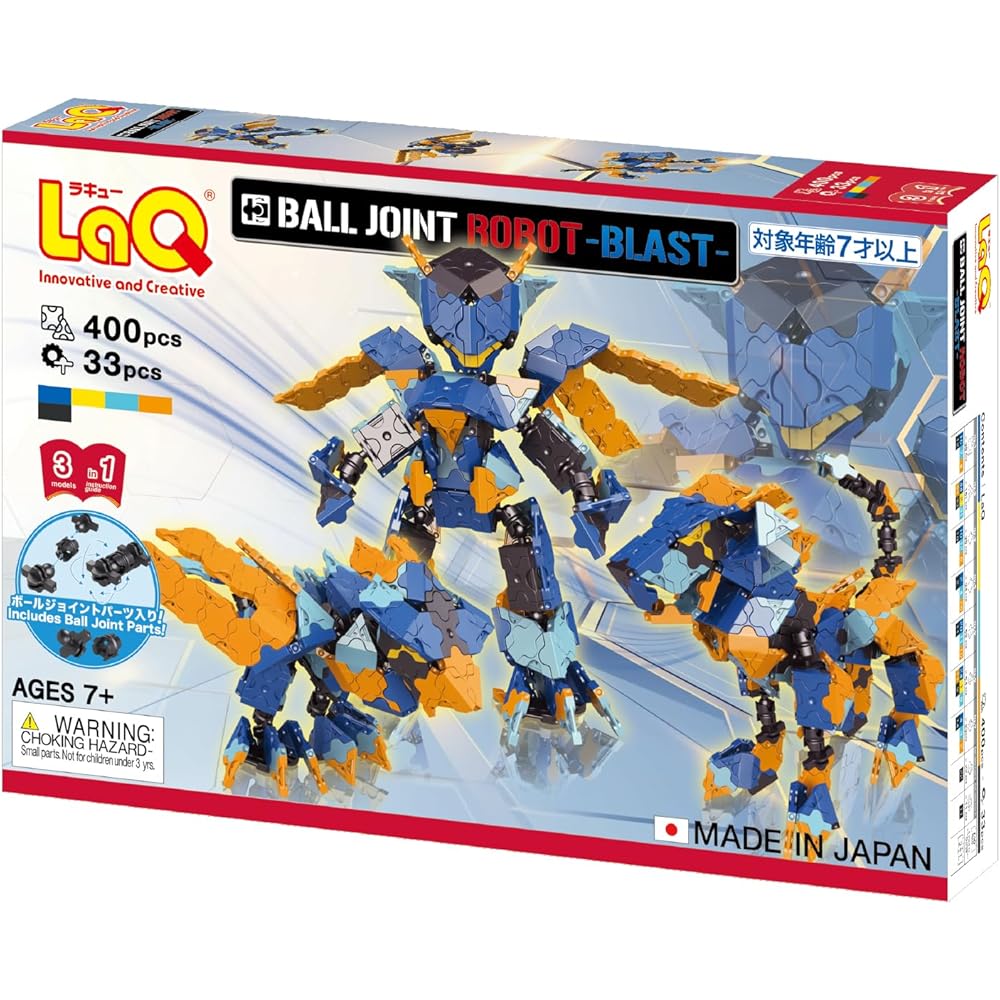 Yoshiritsu LaQ Ball Joint Robot Building Set 400 Pieces + 33 Special Parts Educational Toy