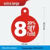 Discount Promotion Tag for Clothing & Accessories Display Stand