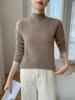 Light & Soft Textured Women's Baby Cashmere Sweater: 10 Colors, 7 Stitches, Rolled Collar, Thickened Knit, Fluffy & Cozy Base Layer