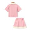 Girls' Summer Casual Sporty Polo Shirt and Skirt Set