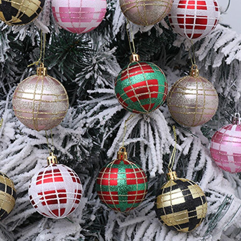 6 Stück Bruchsichere Weihnachtskugel zum Aufhängen Bemalte Weihnachtsgeschenkkugeln Christbaumschmuck