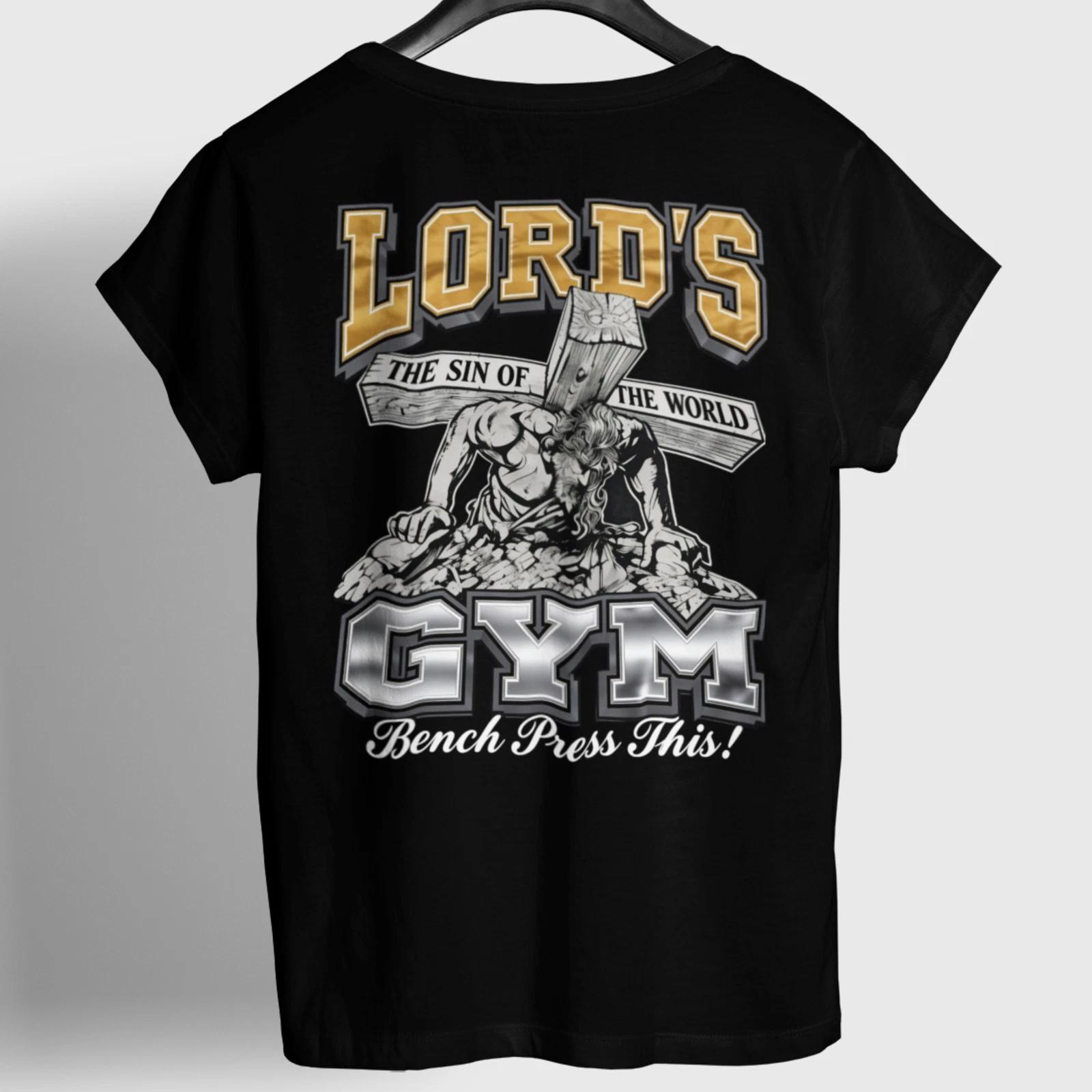 Christian Gym Shirt Lord’s Gym Bench Press Faith Workout Tee Back Print XXXL