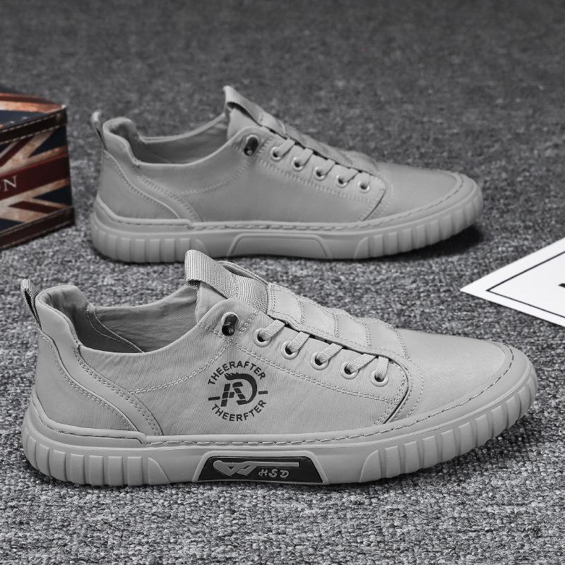 Canvas Men 'S Shoes  Summer New Ice Thread Breathable Thin Style Board Shoes Work Odor -Proof Driving Shoes Sneakers For Men