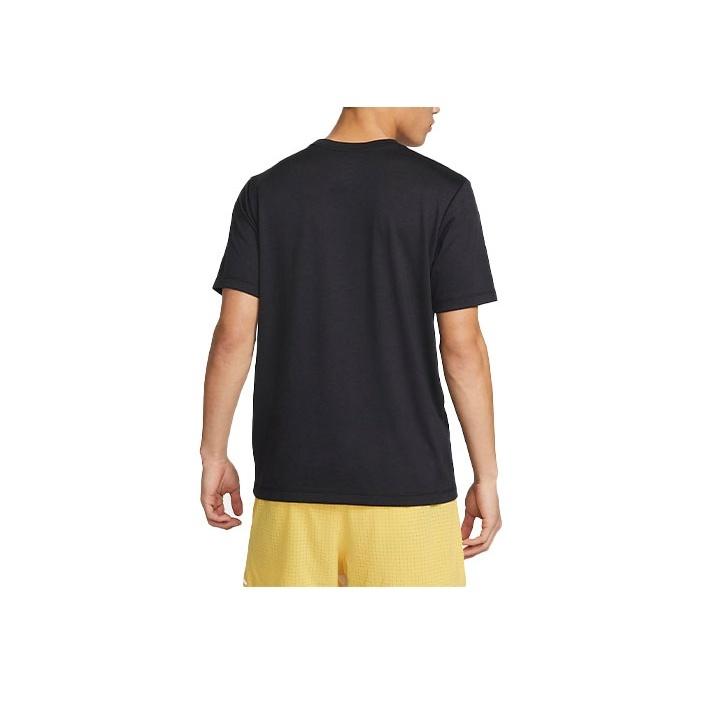 Nike Dri-Fit Graphic Print Quick-Dry Trail Running Short-Sleeve T-Shirt Men Tops Black DM5424-010