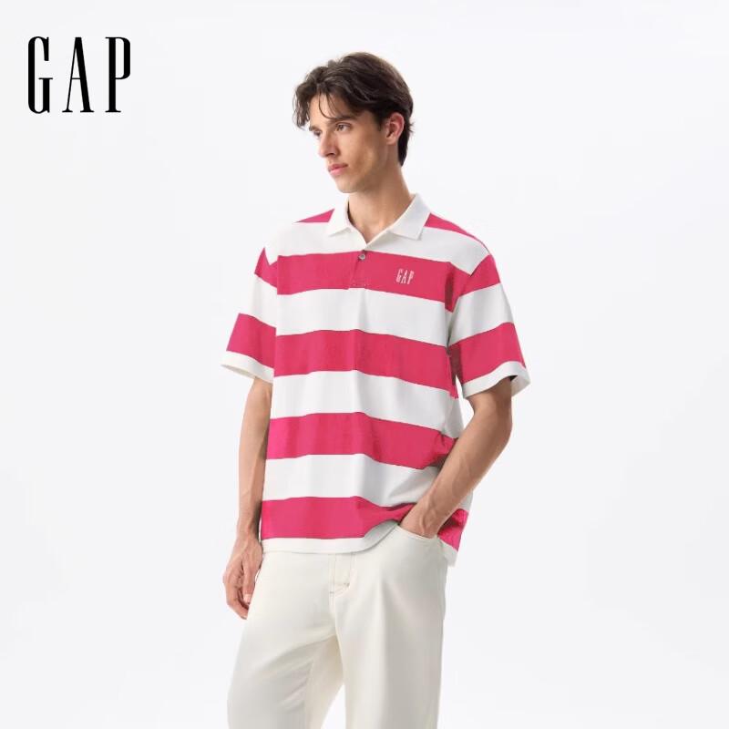 Gap Unisex Heavyweight Cotton Striped Polo Shirt