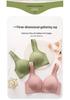 Red Polka Dot Wire-Free Push-Up Bra for Middle-Aged & Elderly Women