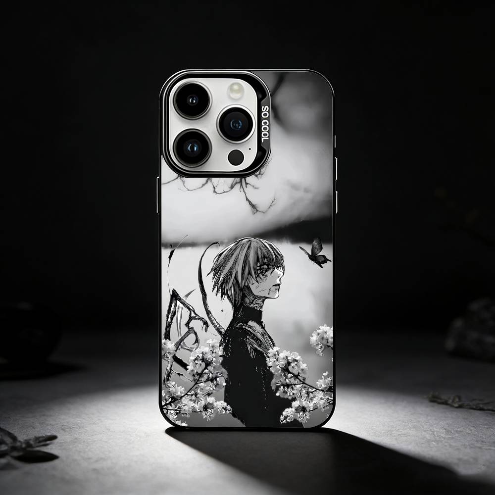 Tokyo Ghoul Phone Case For iPhone 17,16,15,14,13,12,11 Plus,Pro Max,XS,Colored silver phone case