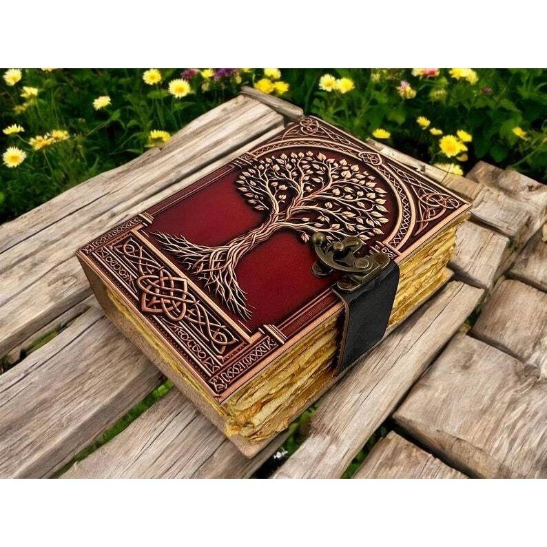 Grimoire Tree of Life Journal Blank Spell Book Zauberbuch Sketchbook