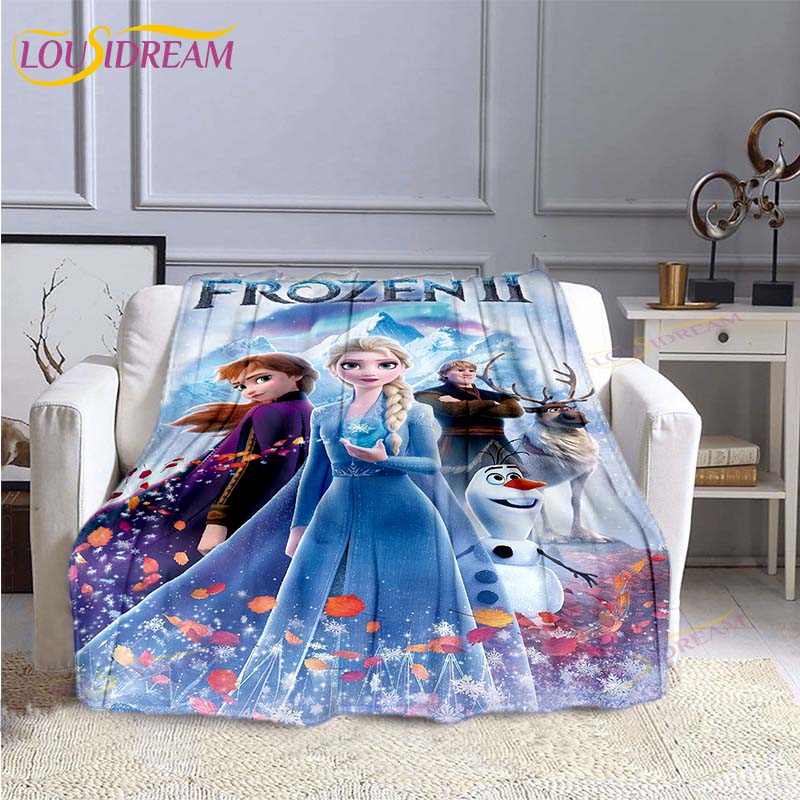 Gefrorene Mode-Decke Anime Flanell Bett-Überwurf Weiche 3D-bedruckte Cartoon-Decke Sofa Reise Camping Kinderdecke