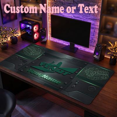 Fendt Benutzerdefinierter Name Text Mauspadd, Große Schreibtisch-Mausmatte Personalisierte Home-Office-Geschenk