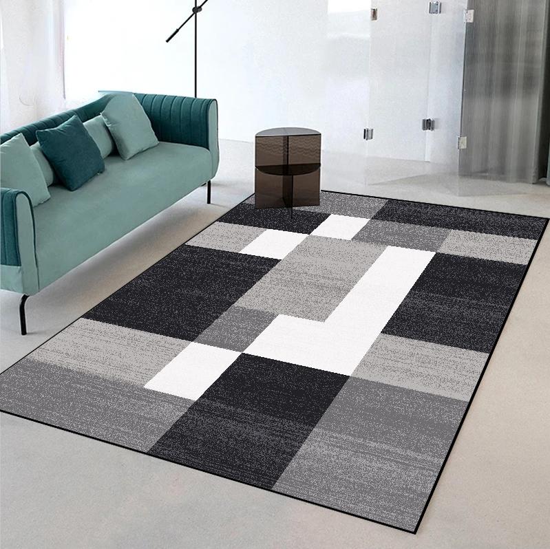 Nordische Geometrische Teppiche Große Fläche Rutschfeste Waschbare Teppiche für Wohnzimmer Schlafzimmer Weiche Lounge Heimdeko Matte