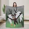 9-9 Nights in the Forest Blankets Deer Game Flannel Funny Soft Throw Blanket for Home Textile Decor