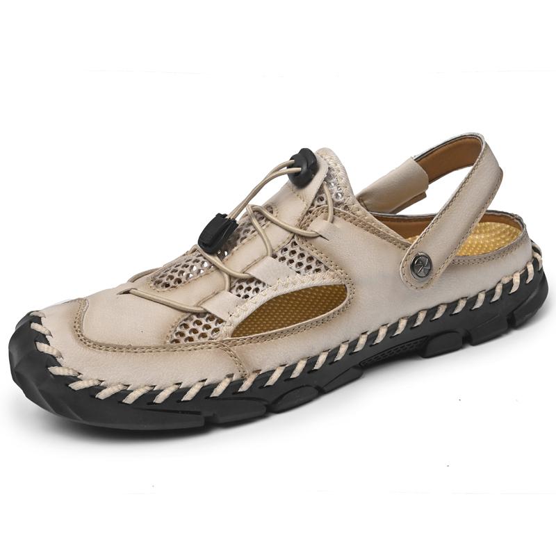 Hot Summer Men's Sandals Outdoor Mesh Sandals Soft Clogs Men Sandals Slides Handmade Dropship Sandals Roman Outdoor Slippers