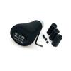 Car Manual Gear Shift Knob Shifter Black Leather Red Stitch 5 Speed Universal 8mm 10mm 12mm