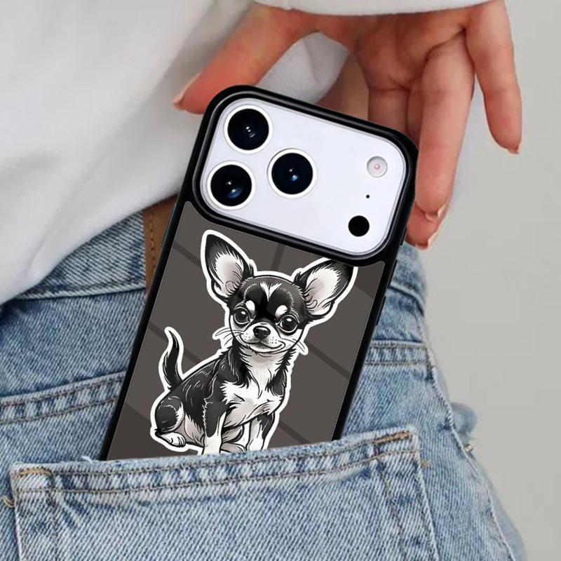 Chihuahua Dog Cute Animal Phone Case for iPhone 16e 15 14 13 12 17 Pro Max Plus Air 17pro Cover Coque