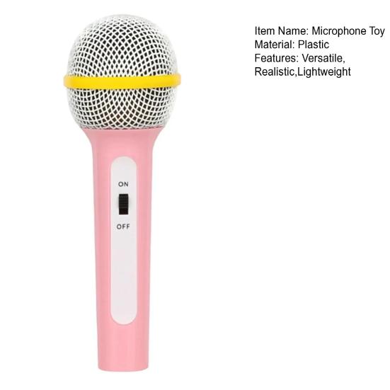Дитячий іграшковий мікрофон для сцени, навчальний несправжній мікрофон для дітей, реалістичний, легкий пластик, для рольових ігор, співу, ведучого, інтерв'ю, подарунок для дітей