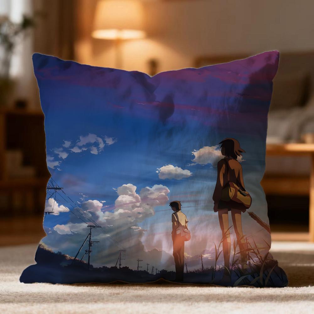 Hot F5 Centimeters Per Secondes Cushion Cover Soft Washable Pillow Case Multi-Scene for Couch Bed Travel Office Use