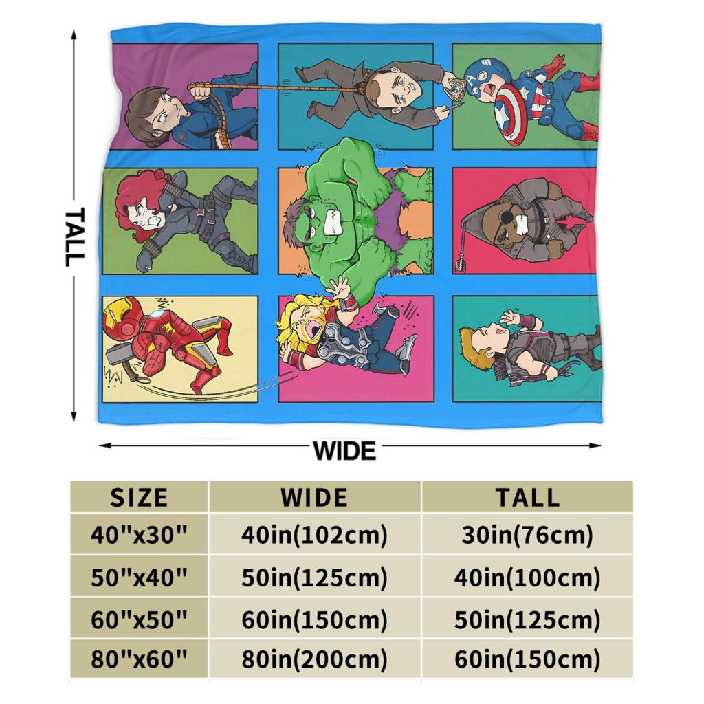 Avengerss Assembles Plush Blanket Children  Flannel Throw Blanket For Home Decor Soft Custom DIY Quality Bedspread Birthday Gift