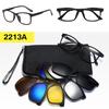 Polarized Magnetic Clip-on Sunglasses Set: Unisex TR Frame Prescription Eyeglass & Sunglasses Combo