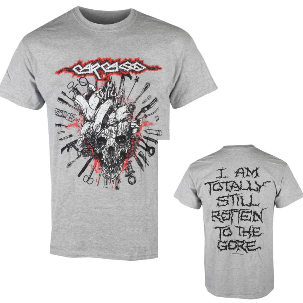 Top Carcass Graphic Cotton Band Tshirt Unisex Summer Short Sleeve Fashion Brand Tee Luxury Casual Vintage Tees