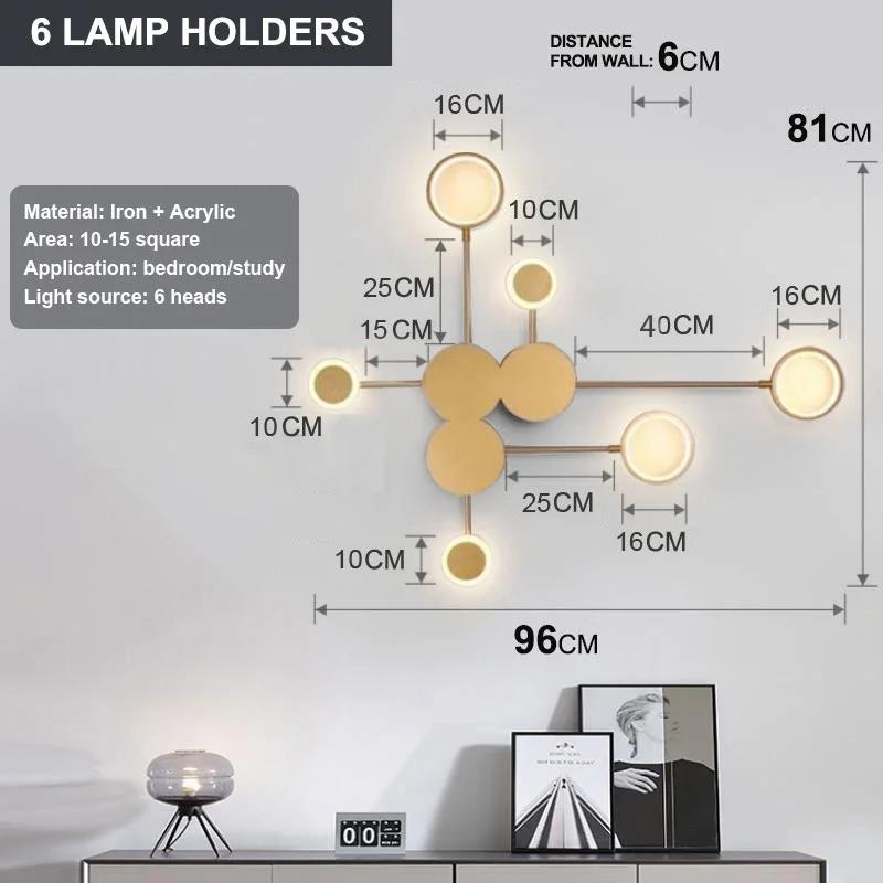 Nordic Modern Wall Lamp Led Minimalist Wall Light  Living Room Bedroom Staircase Light Home Decoration Bedside Wall Sconce Lamps