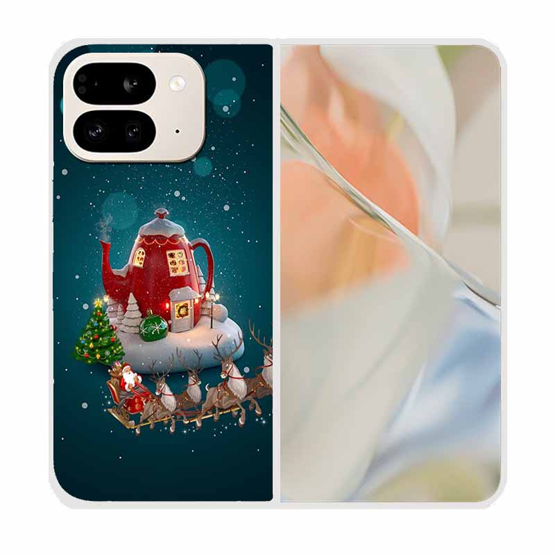 For Google Pixel 9 Pro Fold Case Pixel Fold Christmas Cute Clear Hard Plastic PC Phone Back Cover For Google Pixel9 Pro Fold 5G