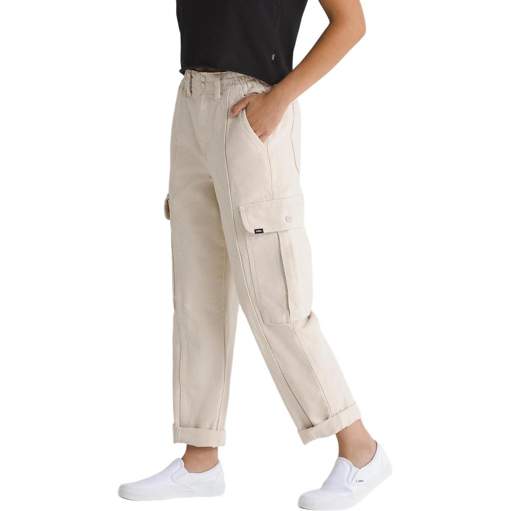 Vans Sidewalk Pants Versatile Fashion Comfortable Breathable Cargo Pants Women pants White VN000GWND36