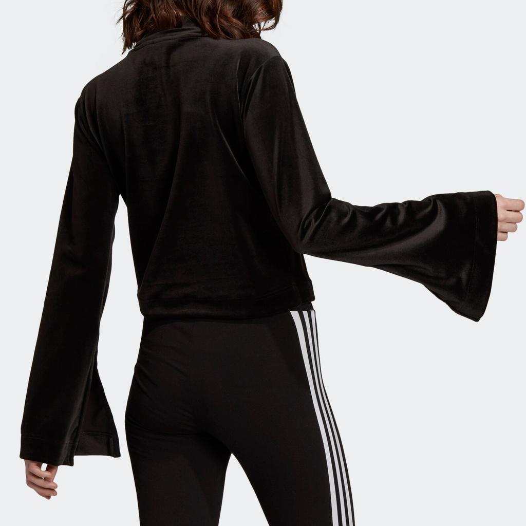 adidas Originals Serie Maglione Tinta Unita Delicato sulla Pelle Comodo Pullover Felpa Donna maglione Nero EC1899