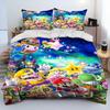 Set Biancheria da Letto Copripiumino Cartone Animato Mario Stile Retro 23 Set Letto Copripiumino Federa Set Biancheria da Letto Matrimoniale Regalo per Adulti Bambini